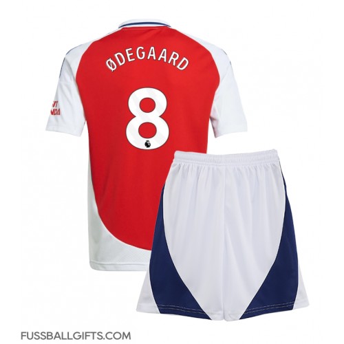 Arsenal Martin Odegaard #8 Fußballbekleidung Heimtrikot Kinder 2024-25 Kurzarm (+ kurze hosen)